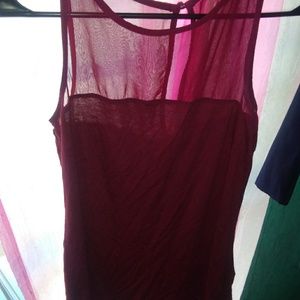 Cute Half mesh tank top